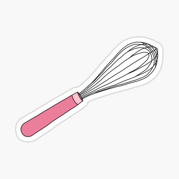 Pink Handle Wire French Whisk Sticker for Sale by laladoodles