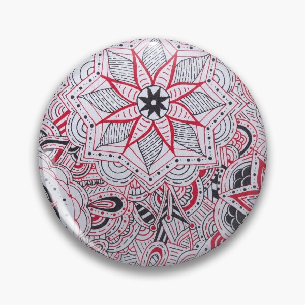 Item preview, Red & Black Mandala Improvisation designed and sold by MarisaGoncalves.