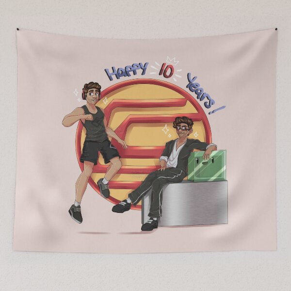 Item preview, CaptainSparklez 10 Years Celebration Print designed and sold by bobert-drake.