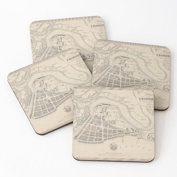 Item preview, Vintage Map of Trondheim Norway (1842) designed and sold by BravuraMedia.