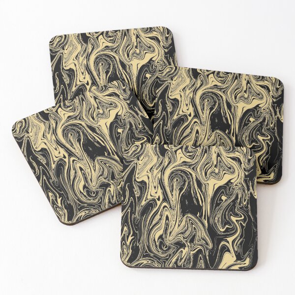 Item preview, Black and Gold Marble Pattern designed and sold by Kym Lang.
