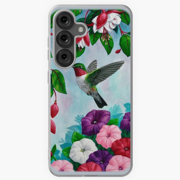 Item preview, Hummingbirds and Fuchsias Purple designed and sold by csforest.