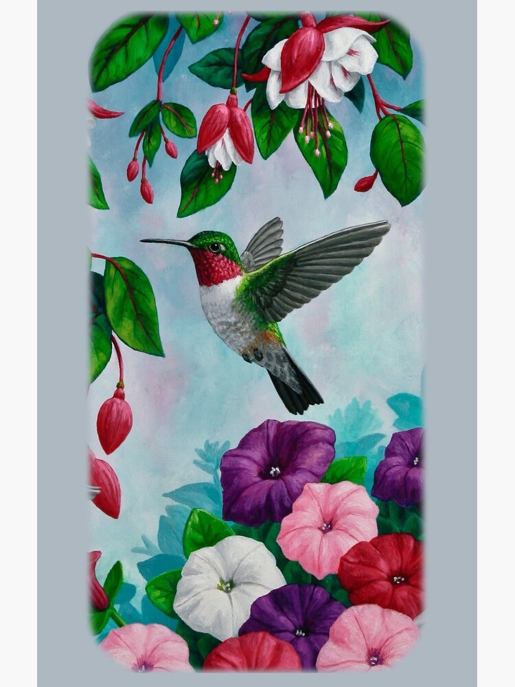 Hummingbirds and Fuchsias Purple by csforest