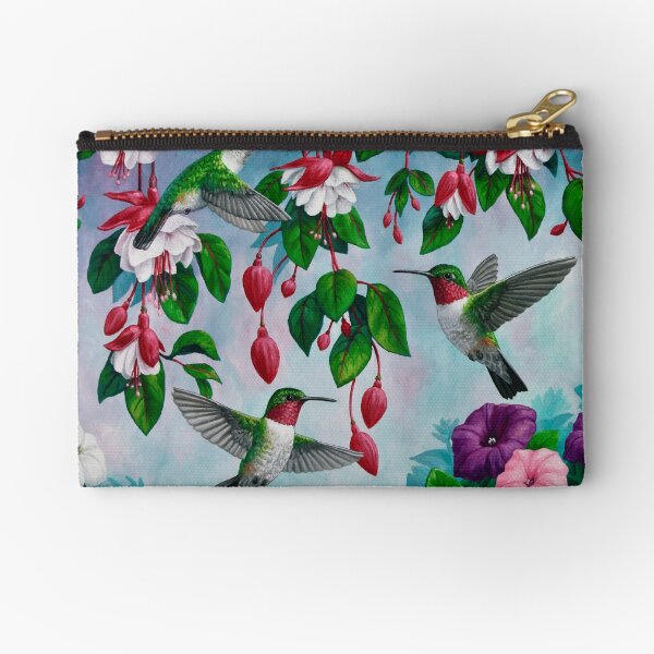 Item preview, Colibríes y fucsias moradas designed and sold by csforest.