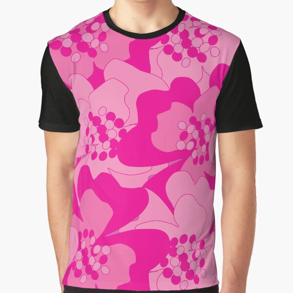Magenta Passion Flowers Graphic T-Shirt