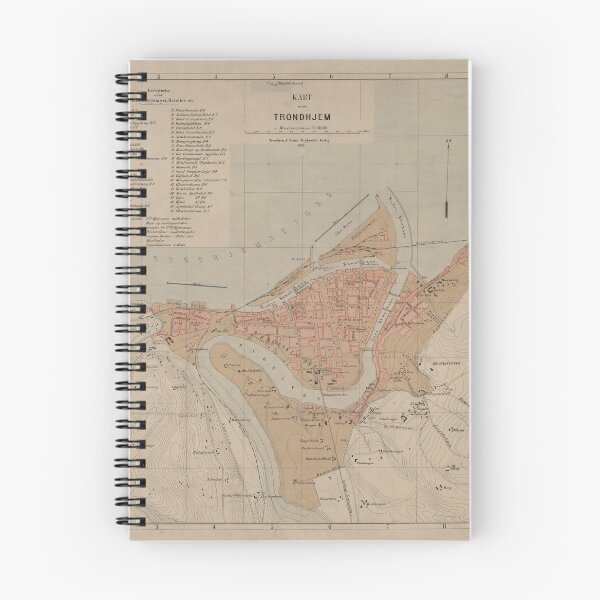 Item preview, Vintage Map of Trondheim Norway (1885) designed and sold by BravuraMedia.