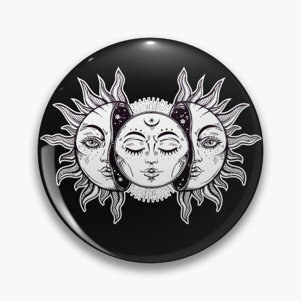 Item preview, Vintage Retro Sun and Moon Solar Eclipse designed and sold by Magnetic Pajama.