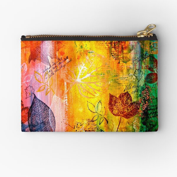 Nature...Layered with Texture Zipper Pouch