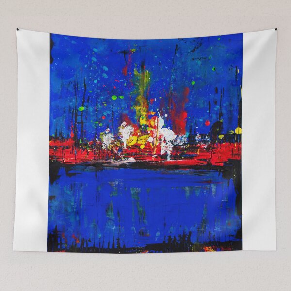 Item preview, Fireworks. Acrylic abstract painting. designed and sold by Liss Art Studio.