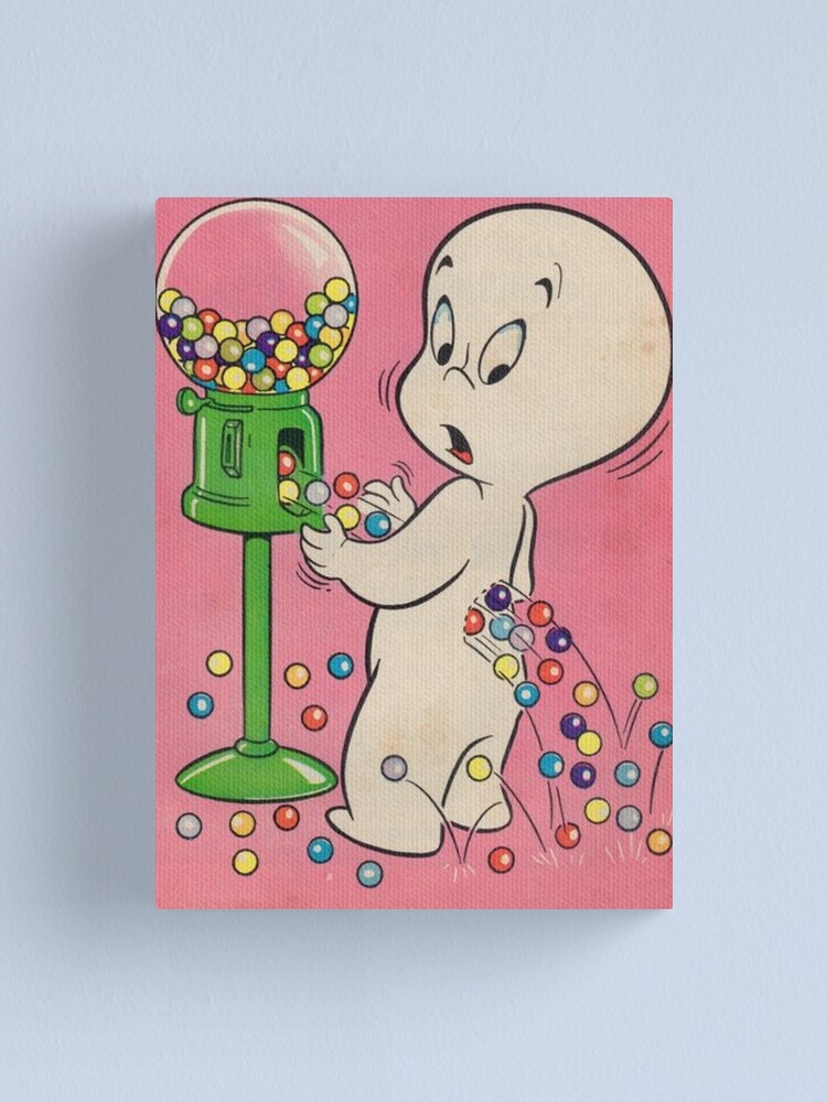 Alternate view of vintage casper the ghost aesthetic Canvas Print