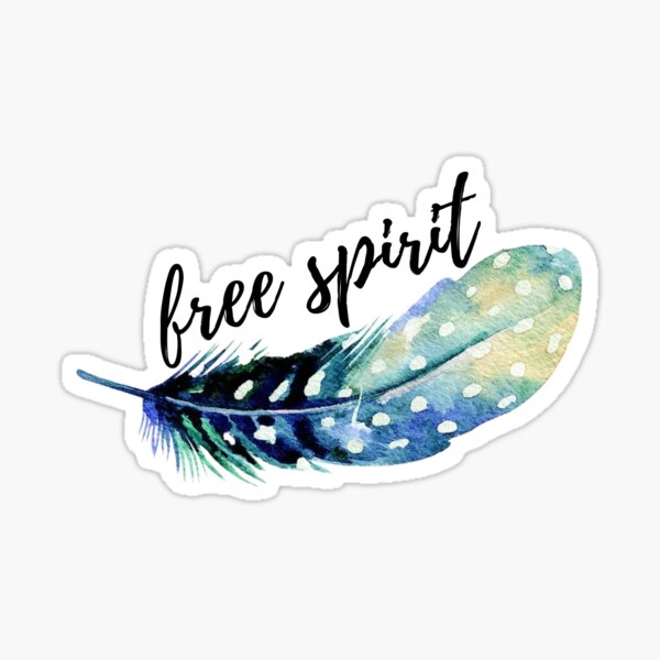 Free Spirit with feather Sticker