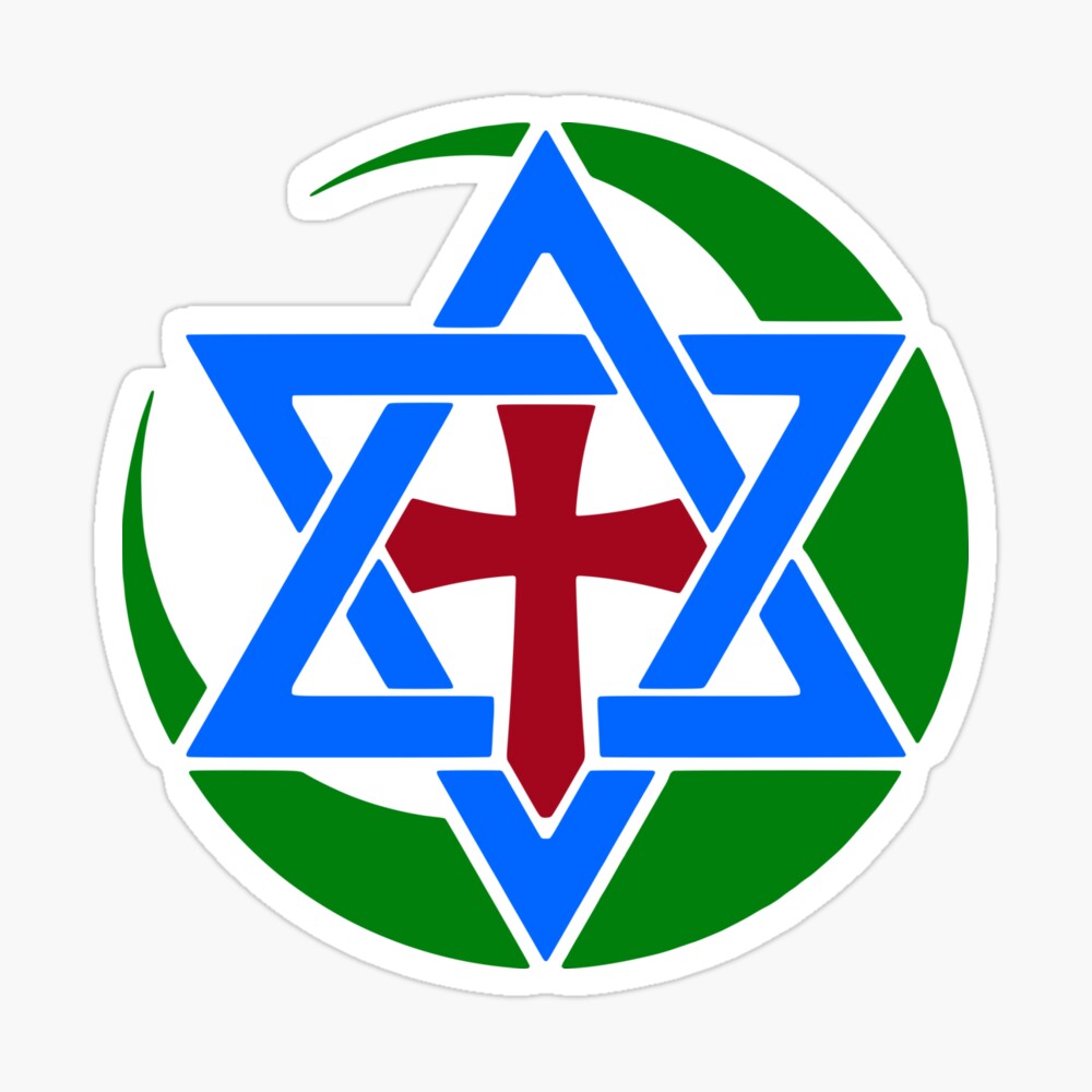 Three Abrahamic Religions Symbol Poster for Sale by Dator | Redbubble