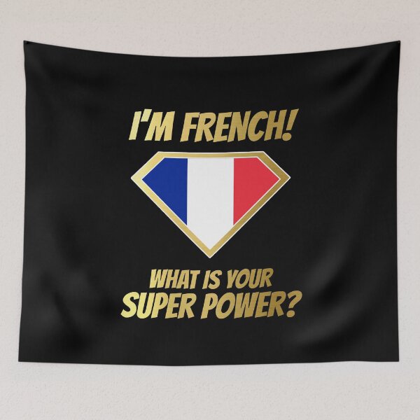 Aperçu de l'œuvre Je suis FRANÇAIS quelle est votre superpuissance? d'or créée et vendue par cofera.