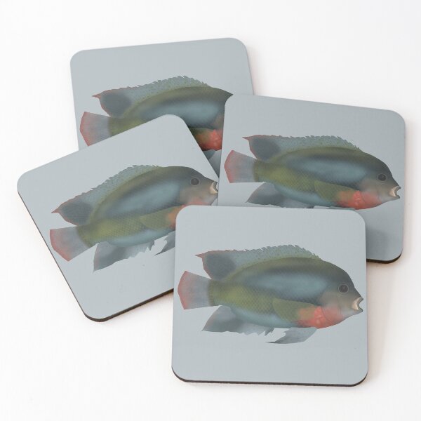 Item preview, Redhead Cichlid designed and sold by fishfolkart.
