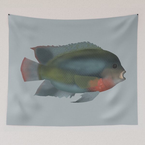 Item preview, Redhead Cichlid designed and sold by fishfolkart.