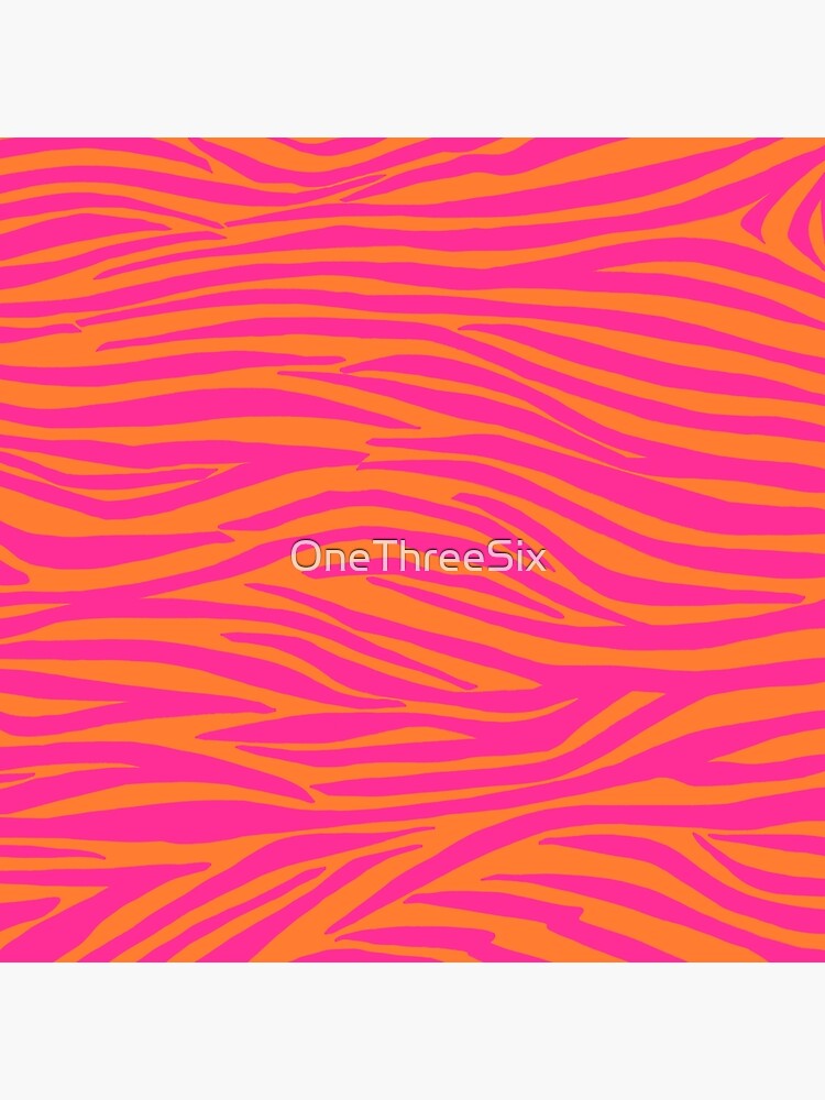 Pink and Orange Zebra Stripes by OneThreeSix