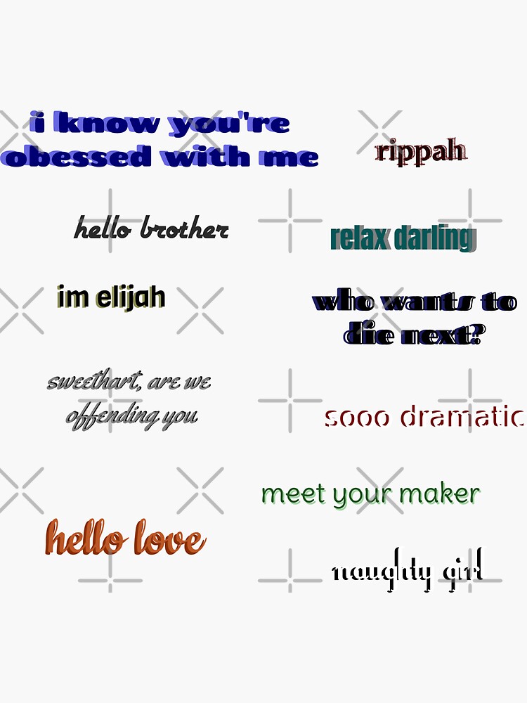 "TVD quotes sticker pack" Sticker for Sale by xxreddustxx Redbubble