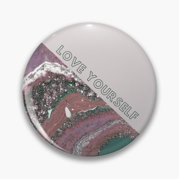 Item preview, Marble texture elegant green LOVE YOURSELF designed and sold by BlankaDesigns.