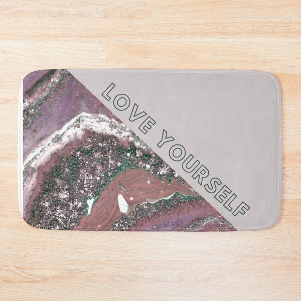 Item preview, Marble texture elegant green LOVE YOURSELF designed and sold by BlankaDesigns.