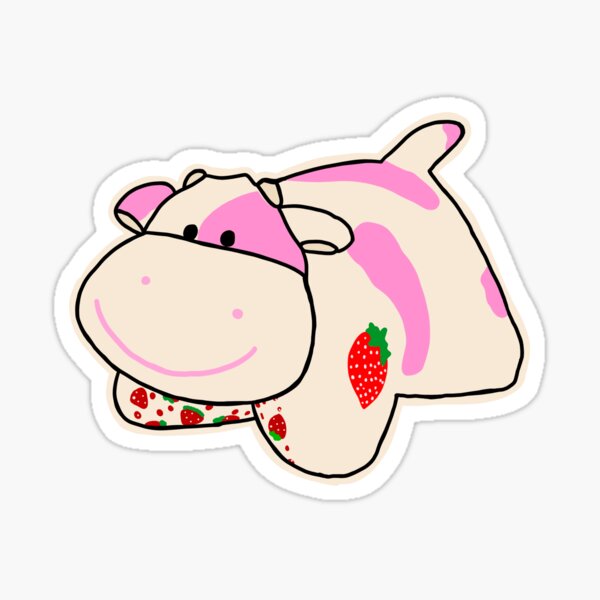 strawberry cow sticker! Sticker