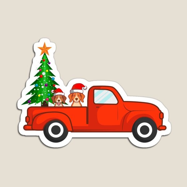 Item preview, Beagle Dogs Ride Red Truck Christmas Funny Xmas designed and sold by Mc-R.