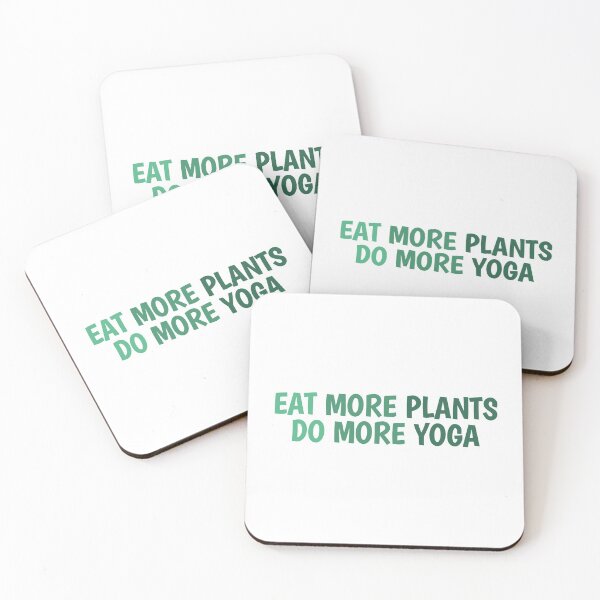 Item preview, eat more plants do more yoga gradient designed and sold by introvertcafe.