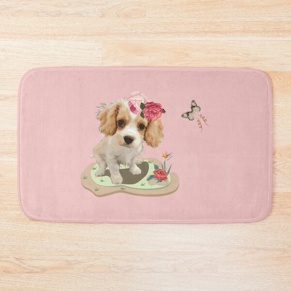 Item preview, Cutie Cocker Spaniel Puppy Dog Roses flowers Butterflies  designed and sold by LizzyizzyDesign.