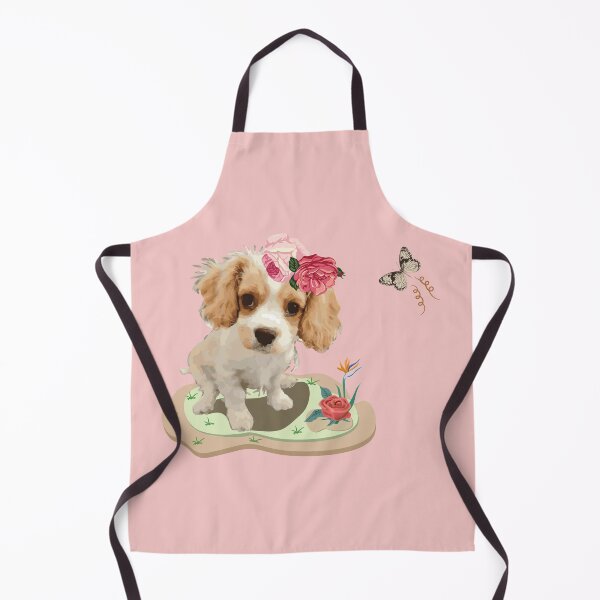 Item preview, Cutie Cocker Spaniel Puppy Dog Roses flowers Butterflies  designed and sold by LizzyizzyDesign.