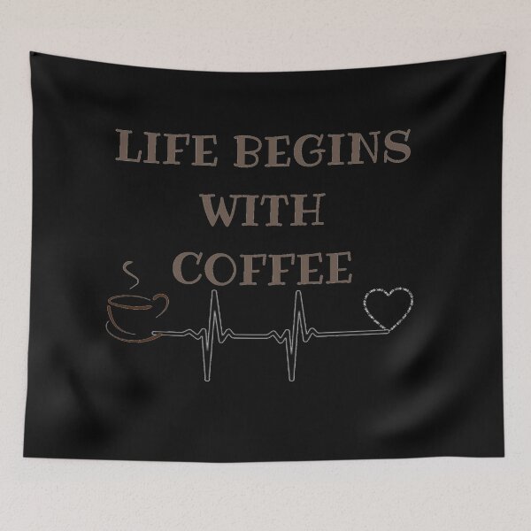 Item preview, Life begins with coffee designed and sold by Monkey204.