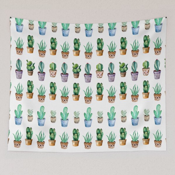 Item preview, Cactus and little plants pattern designed and sold by BekkaCampbell.