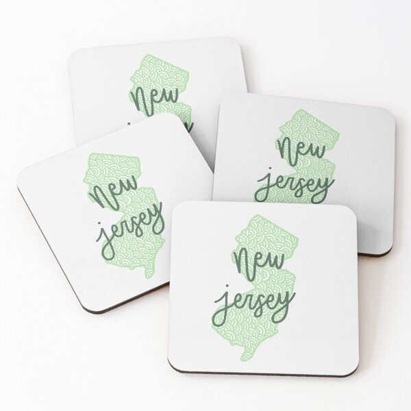 Item preview, New Jersey Wavy Cursive State Outline designed and sold by carwalker13.