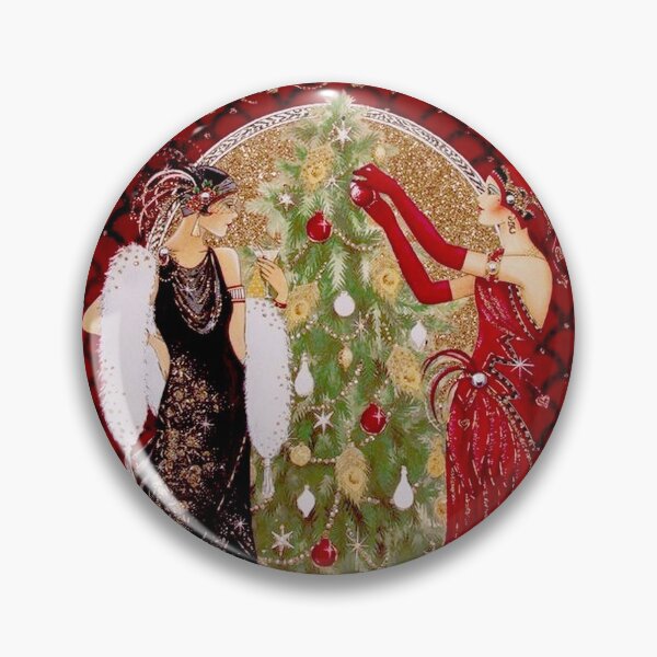 Item preview, FLAPPERS : Vintage Decorating A Christmas Tree Print designed and sold by posterbobs.