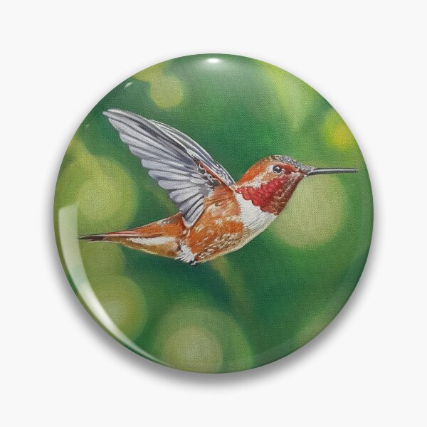 Item preview, Rufous Hummingbird Painting designed and sold by Emily Bickell.