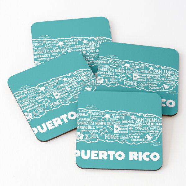 Item preview, Puerto Rico Map  designed and sold by fiberandgloss.