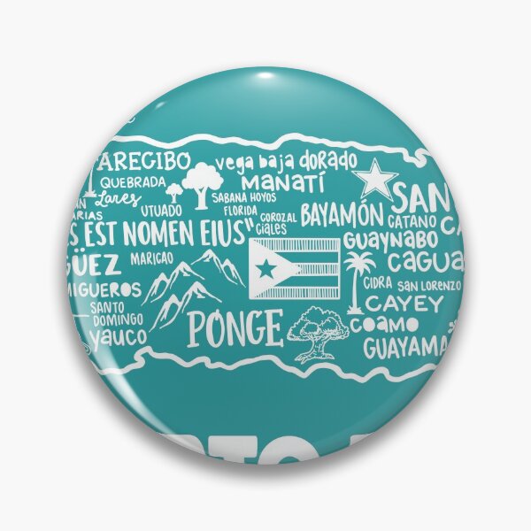 Item preview, Puerto Rico Map  designed and sold by fiberandgloss.