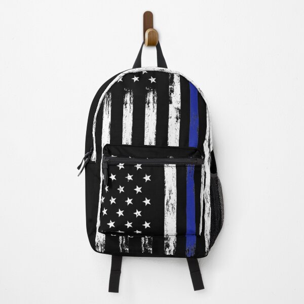 Item preview, Proud Police Supporter Back the Blue American Flag Police Retro Vintage Police USA Flag designed and sold by Twitties-.