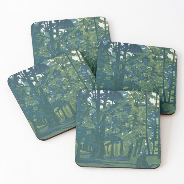 Item preview, Dusk in the Gardens - Linocut by Francesca Whetnall designed and sold by Cecca-Designs.