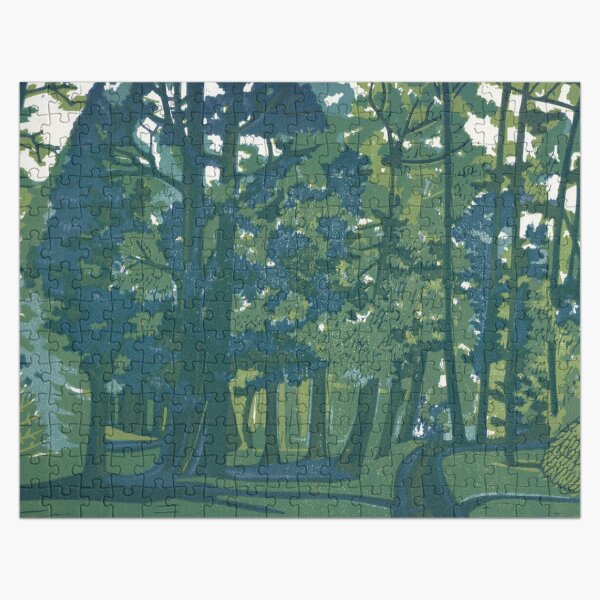 Dusk in the Gardens - Original Linocut by Francesca Whetnall Jigsaw Puzzle