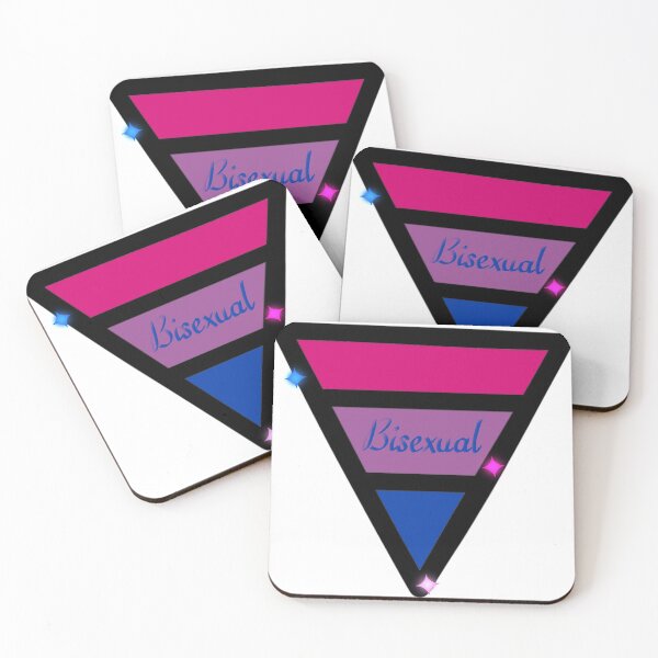 Item preview, Sparkling bisexual Pride triangle  designed and sold by Mason Ward.