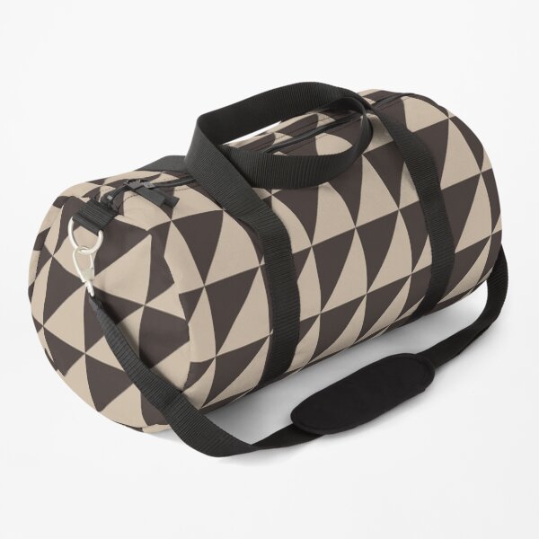Brown Triangles Pattern Duffle Bag