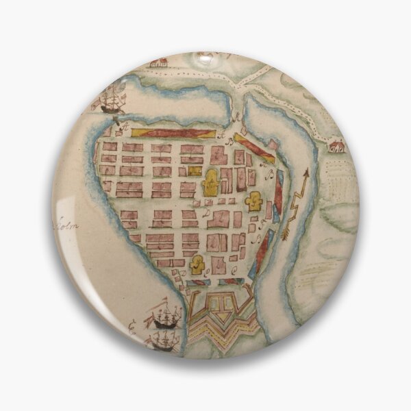 Item preview, Vintage Map of Trondheim Norway (1718) designed and sold by BravuraMedia.