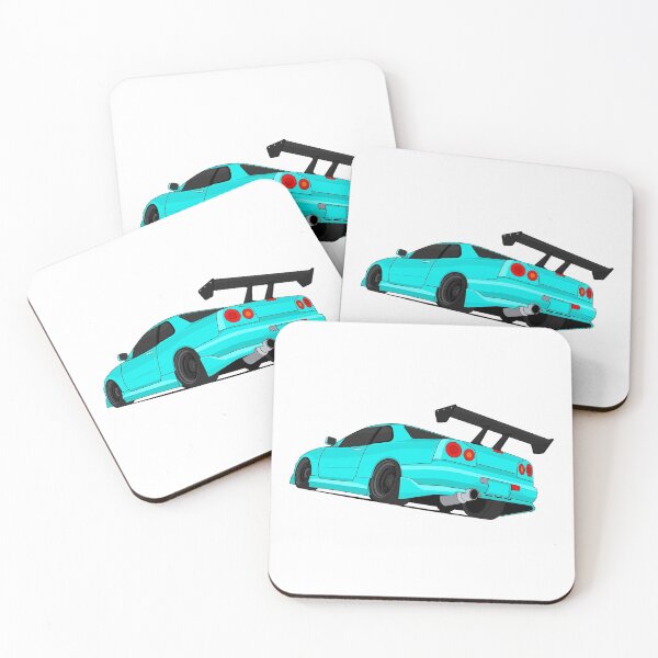 Item preview, R34 Skyline GTR (Aqua) designed and sold by VenZolic.