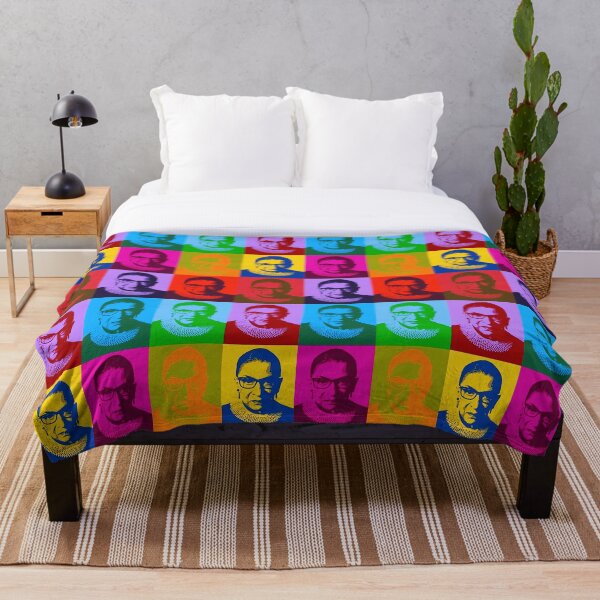 Notorious RBG - May Colors Throw Blanket