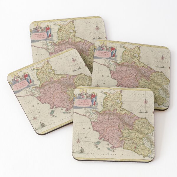 Item preview, Vintage Map of Tuscany Italy (1665) designed and sold by BravuraMedia.
