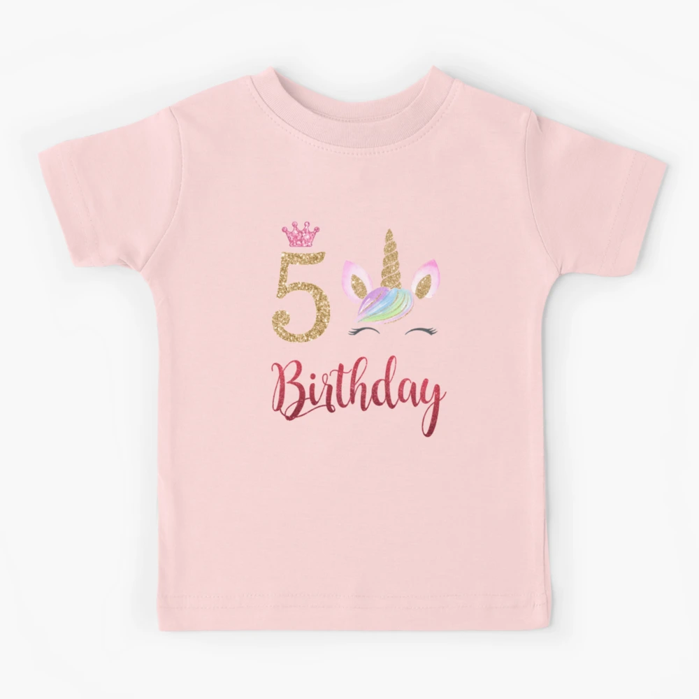 Fifth birthday best sale shirt girl