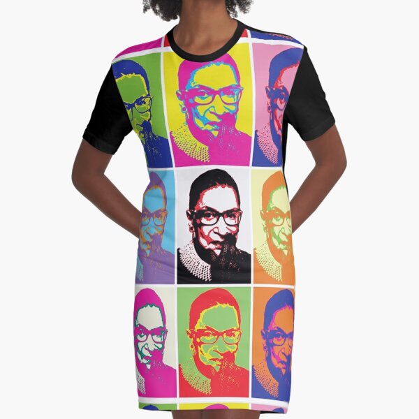 Notorious RBG - Pop Art Blast Graphic T-Shirt Dress