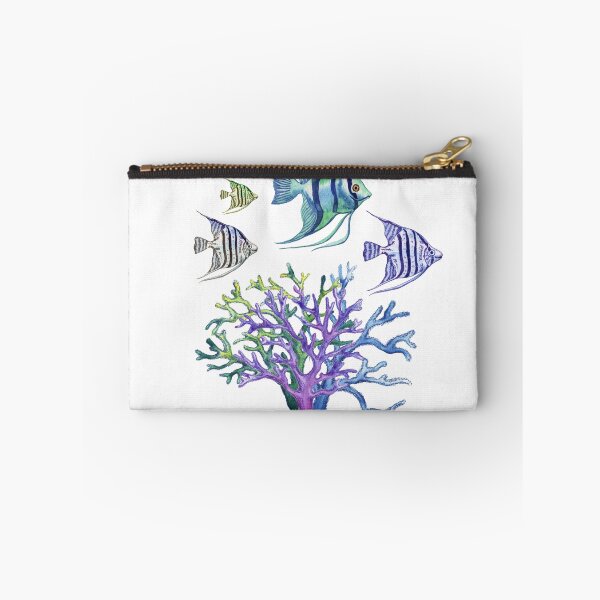Item preview, Angelfish in Purple Corals Watercolor designed and sold by Irina Sztukowski.