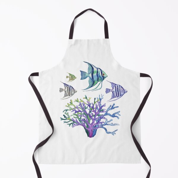 Item preview, Angelfish in Purple Corals Watercolor designed and sold by Irina Sztukowski.