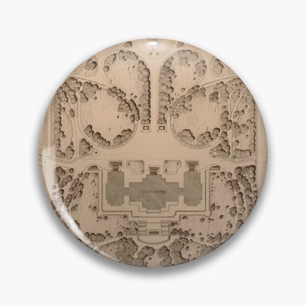 Item preview, Vintage Map of the US Capitol Hill Grounds (1874) designed and sold by BravuraMedia.