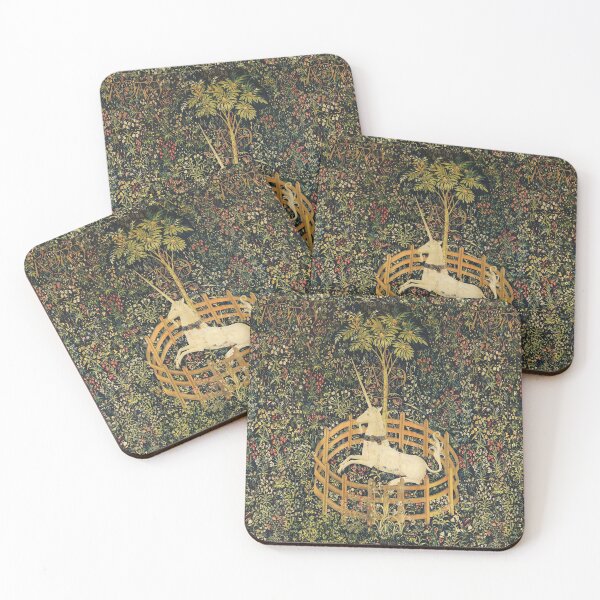 The Unicorn in Captivity Coasters (Set of 4)